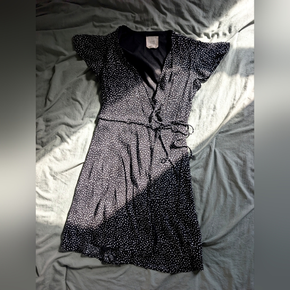 Black and White Polka Dot Mini Dress